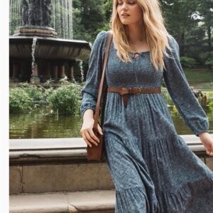 Able Textured Long Sleeve Dress